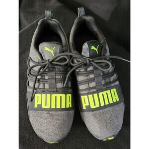 Men's Size 7 PUMA Athletic shoes. locell 1.0Gray, Black and Bright Yellow